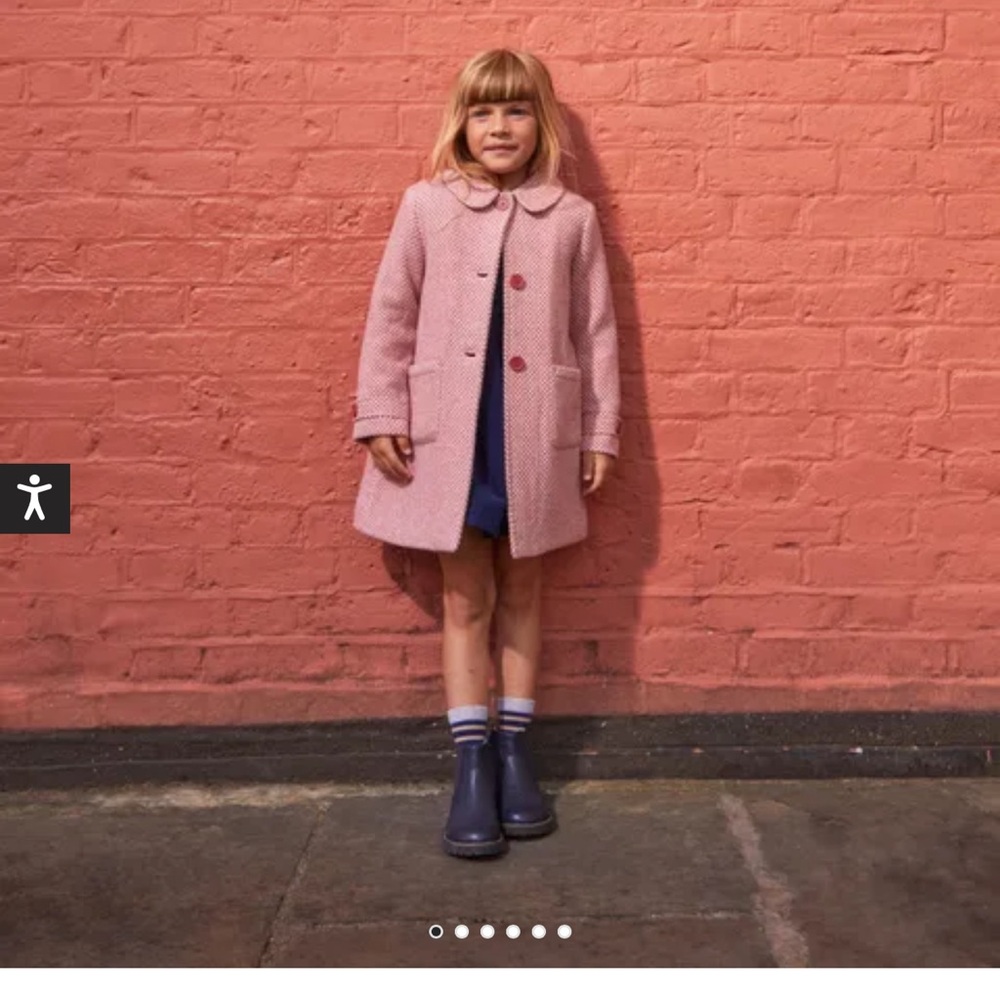 Kids Pink Pea Coat Size 5-6